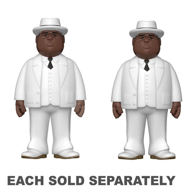 Notorious Big Biggie White Suit en vinyle or