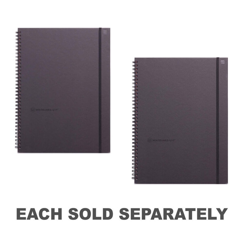 Whitelines Spiral Notebook A4 Black 160 Page